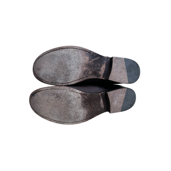 FRYE Brown Leather Button Back Zip Short Ankle Bootie Brown 8.5 B - Picture 7 of 16